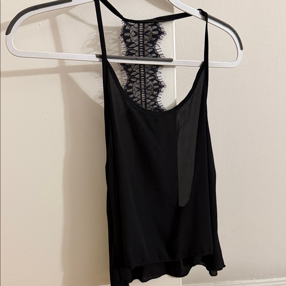 Deb Black Camisole with Lace Detail
